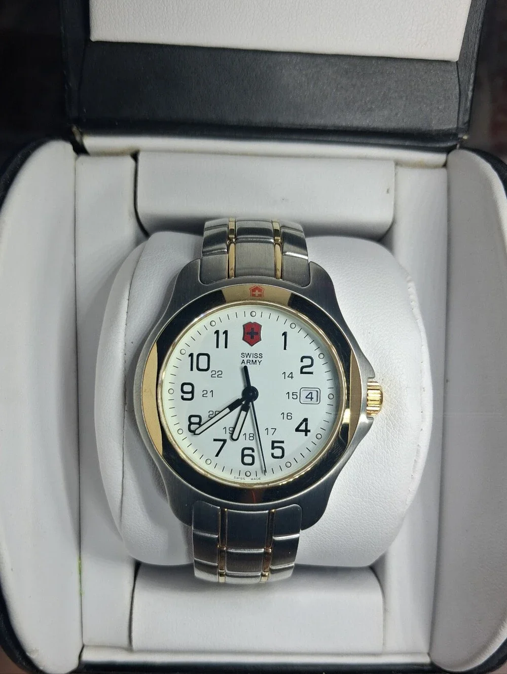 Vintage Victorinox Swiss Army Officer's Two-Tone Watch 24578